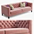 Modern Pink Slip Sofa 3D model small image 1