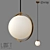 Modern Metal and Glass Pendant Lamp 3D model small image 1