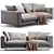 Sleek Flexform Campiello Sofa 3D model small image 1