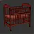 Compact Comfort: Next Gen Mini Crib 3D model small image 3