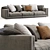 Luxurious Flexform LUCIEN Sofa 3D model small image 1