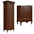 Solid Wood Wardrobe 800mm 3D model small image 2