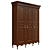 Elegant Solid Wood Wardrobe 3D model small image 2