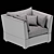 Belgian Shelter Armchair: Elegant and Comfortable 3D model small image 3