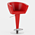 Sleek Modern Bar Stool 3D model small image 1