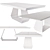 Amond Dining Table: Elegant Contrast and Harmonious Design 3D model small image 3