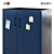Modern Blue Cabinet with Doors and Drawers 3D model small image 2