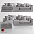 Sleek Modern Sofa with Detailed Textures 3D model small image 1