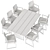 Voglauer V-Montana Dining Set 3D model small image 3