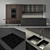 Pure Glam Kitchen Island Set 3D model small image 1