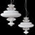 Modern Glass Pigalle Suspensions 3D model small image 1