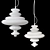 Modern Glass Pigalle Suspensions 3D model small image 3