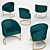 Chic Home Livorno Velvet Accent Chair 3D model small image 2
