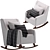 Elegant Kennis Rocking Chair 3D model small image 1