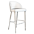 Elegant Velvet Camille Bar Stool 3D model small image 2