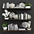 Elegant 45-Piece Decorative Set 3D model small image 1