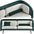 Minimalist Green Sofa: 3dsmax2014 & V-ray 3D model small image 1