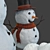 Frosty Friends: Snowman Duo 3D model small image 3