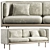 Elegant Beige Pauline Sofa 3D model small image 2