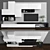 Modern TV Stand Set 082 3D model small image 1