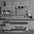 Modern TV Stand Set 082 3D model small image 2