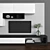 Modern TV Stand Set 082 3D model small image 3