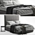 Tuyo Bed: Modern Meridiani 3D model small image 1