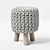 Cozy Chunky Knit Ottoman 3D model small image 2