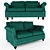 Ferrao Sofa: Exquisite Comfort & Style 3D model small image 1