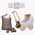 2015 Pram Set for Kids 3D model small image 1