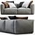 Modern Poliform Shanghai Sofa 3D model small image 3