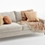 Sleek Sloan Fabric Sofa 3D model small image 2