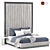 Modern Bed with Headboard 3D model small image 1