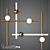 Lustrous Metal Ball Chandelier 3D model small image 1