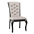 Elegant Routh Upholstered Dining Chair 3D model small image 2