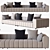 Elegant Freeman Tailor Sofa Minotti 3D model small image 1