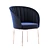 Elegant Velvet Chair 3D model small image 1