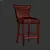 Brady Wood Vanity Stool 3D model small image 3