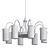 Stilnovo Inspired Eight-Arm Chandelier 3D model small image 2