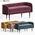 Modern Celine Bench - West Elm 3D model small image 1