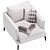 Elegant Avenue Armchair 3D model small image 2