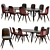 Elegant Poliform MAD Dining Set 3D model small image 1