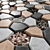 Poly Pebble Paving: Polygonal Stones with Textured Finish 3D model small image 1