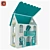 Woodlines Arina Dollhouse: Interactive Design, Turbo Smooth, 60x50x40 cm 3D model small image 7