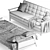 Olaf Click-Clack Sofa 3D model small image 1