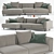 Luxurious Nevyll Sofa: Ditre Italia's Stunning 335x150 cm 3D model small image 1