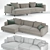 Luxurious Nevyll Sofa: Ditre Italia's Stunning 335x150 cm 3D model small image 3