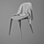 Modern Wool Chair: Sleek and Stylish 3D model small image 1