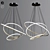 Sleek LED Trio Pendant 3D model small image 1