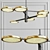 Cameo CH: Elegant Gold Chandelier 3D model small image 1